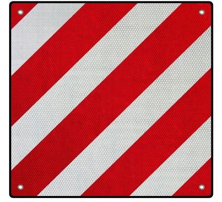 500x500 Reflective Motorhome Rear Warning Sign Aluminium Bike Rack Warning Sign