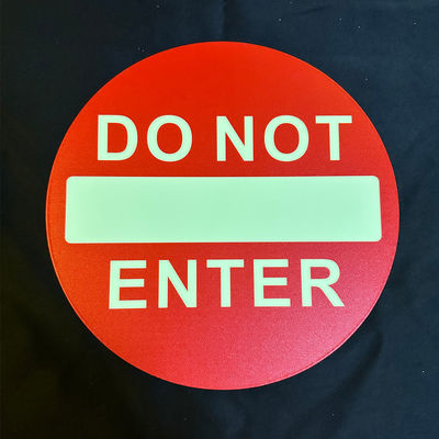 Circle Aluminum Traffic Safety Warning Signage Glow In The Dark
