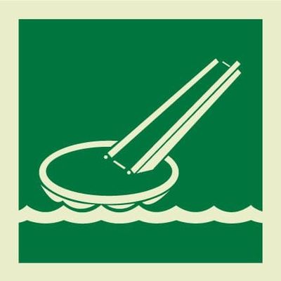 Sinalização fotoluminiscente de plástico retangular que brilha no escuro 150*150mm